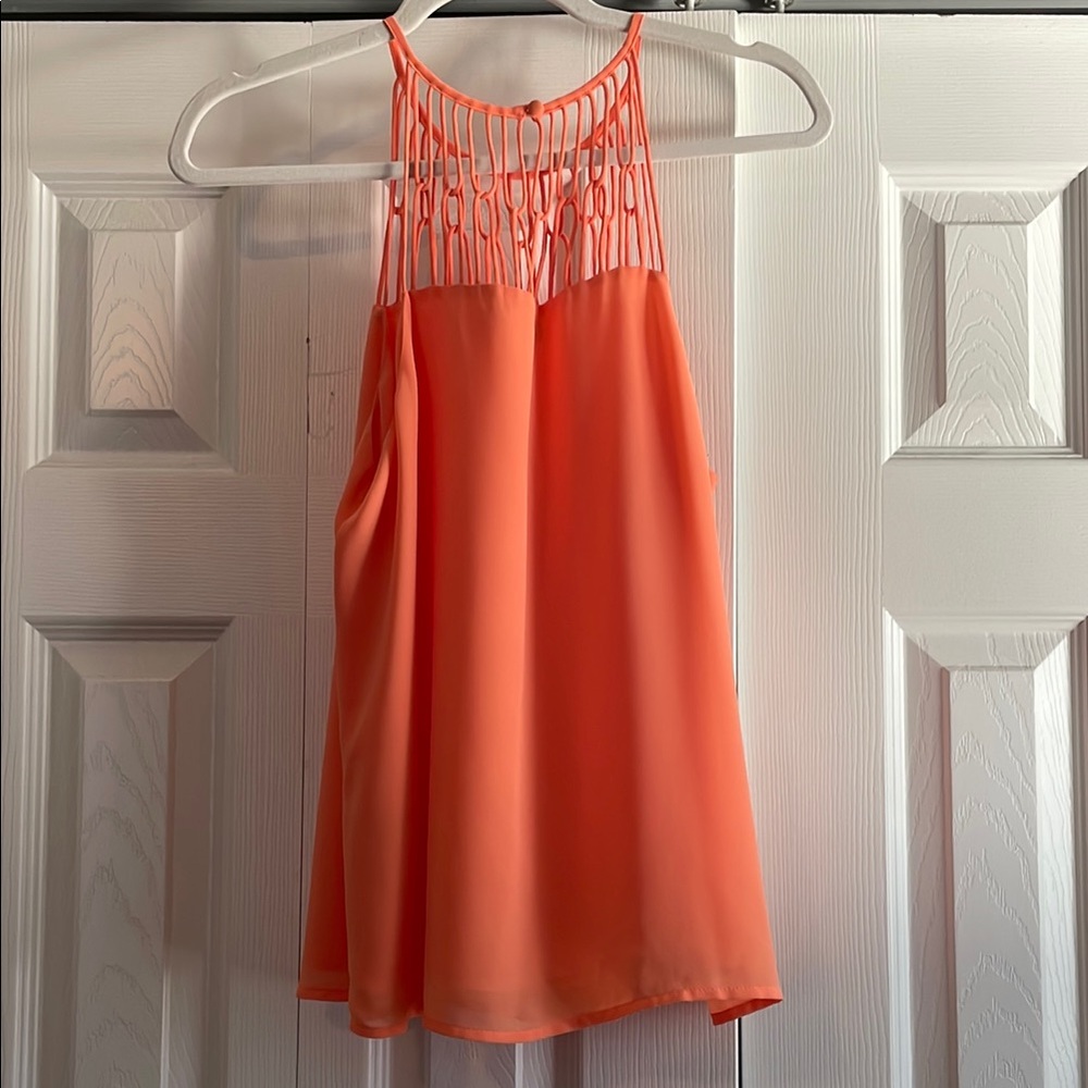 Naked Zebra Coral Halter Top - Picture 3 of 6